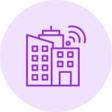 smart building or smart city logo